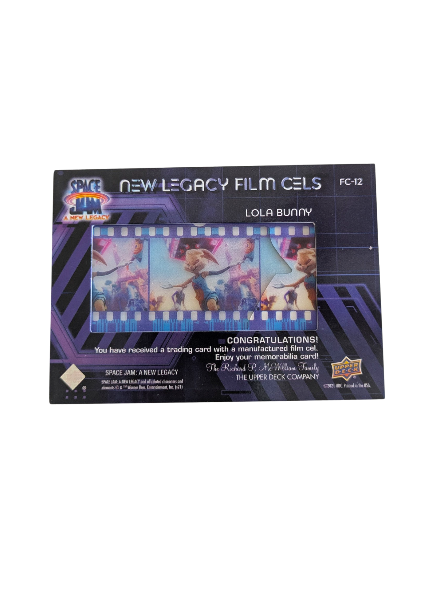 2021 Upper Deck Space Jam A New Legacy Film Cells Lola Bunny card