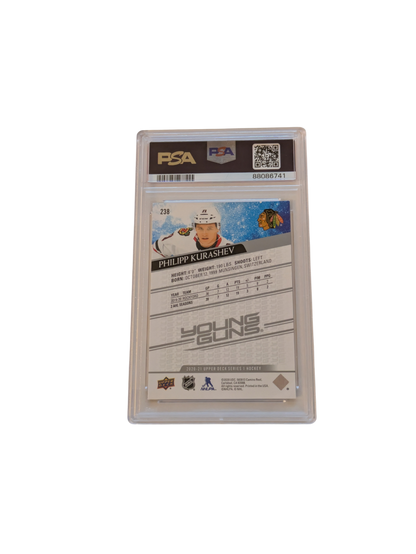 2020 Upper Deck Young Guns Chicago Blackhawks Philipp Kurashev PSA Card