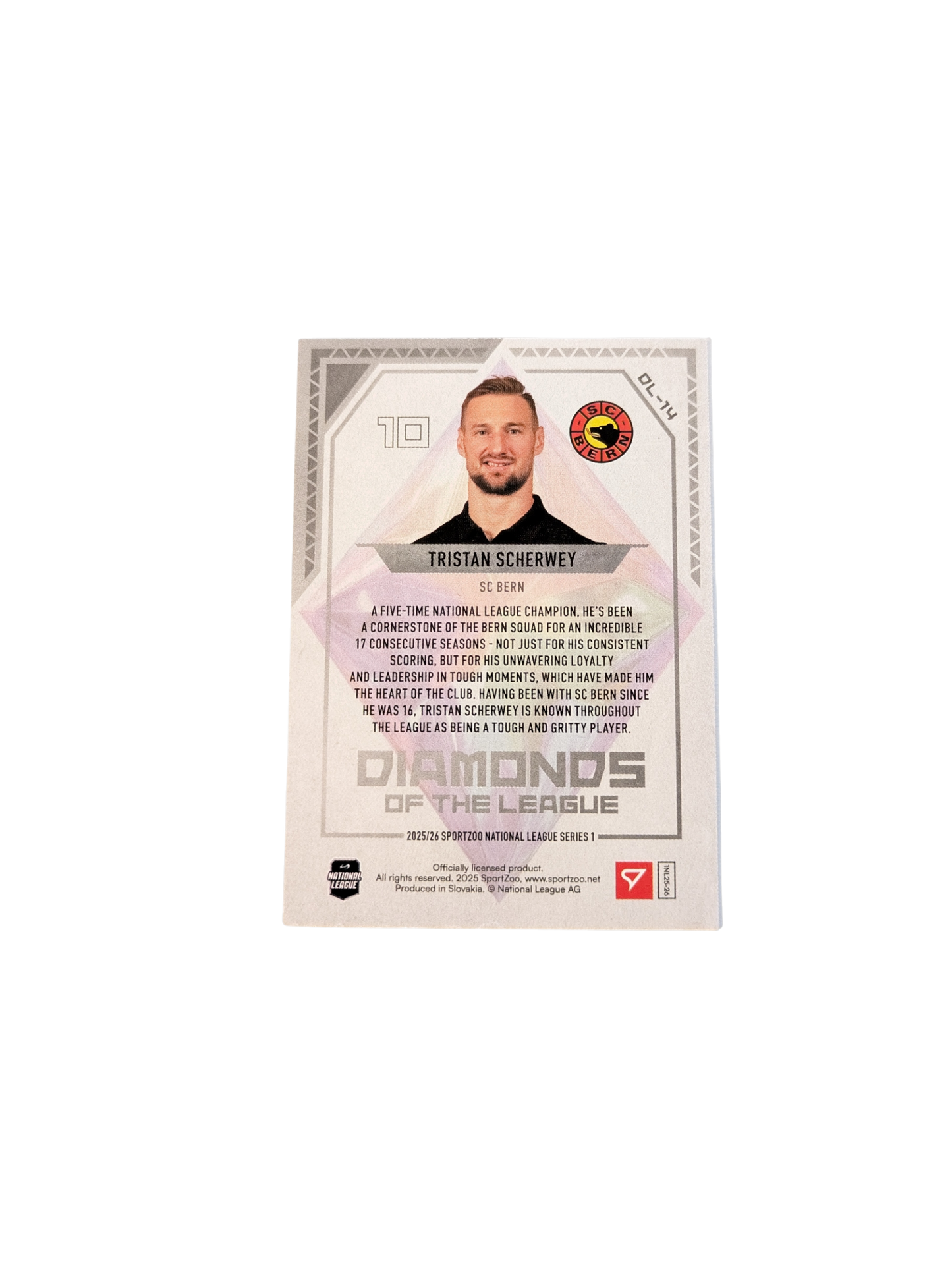 2026 SportZoo National League Diamonds Bern Tristan Scherwey 14/50 card