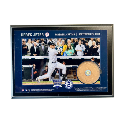 2014 New York Yankees Derek Jeter Farewell Captain Game-Used Dirt (130x180mm)