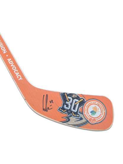 2024 Mini Wood Hockey Stick Anaheim Ducks signed by Gustav Lindstrom