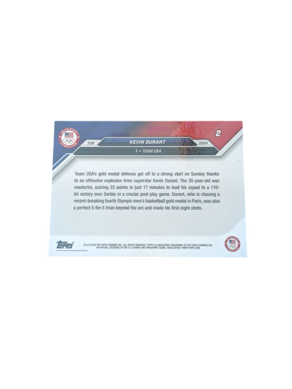 2024 Topps Now Team USA Kevin Durant #2 card