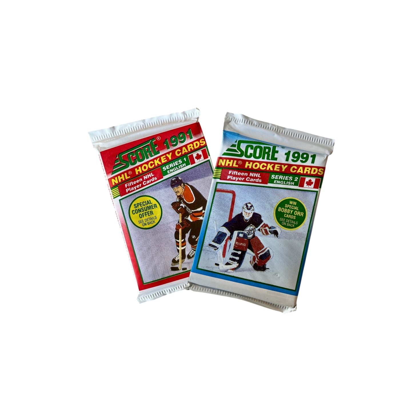 1991 Score NHL Hockey Series 1 & 2 Card Pack Bundle