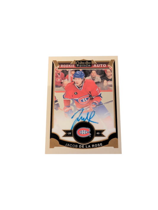 2016 Upper Deck O Pee Chee Premium Montreal Canadiens Jacob de la Rose Rookie Auto card