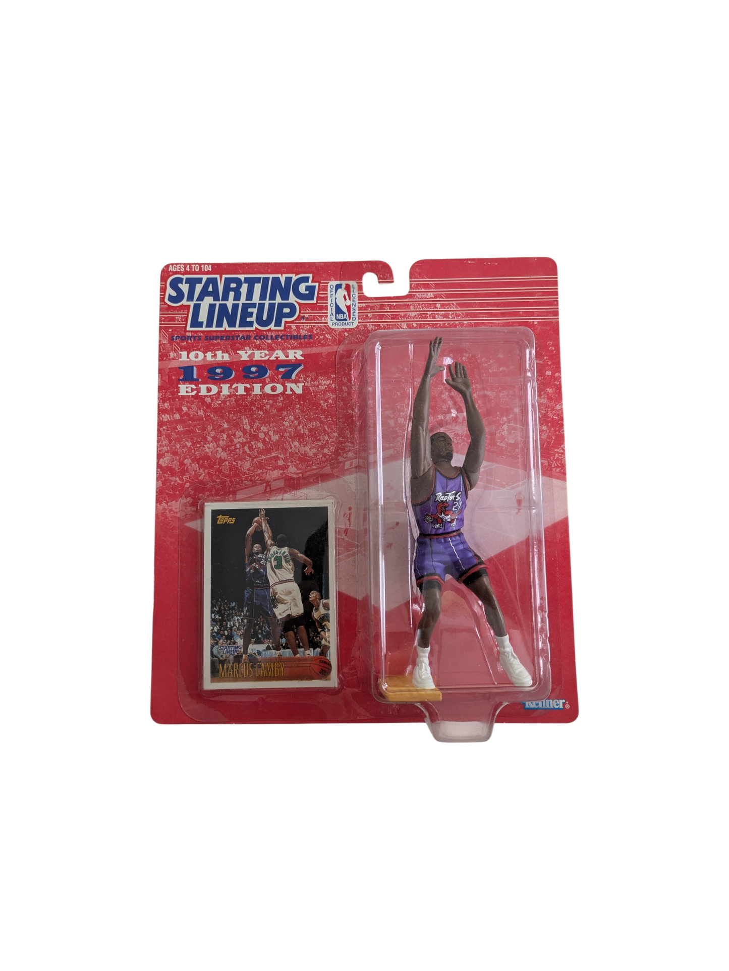 1997 Kenner Starting Lineup Toronto Raptors Marcus Camby Action Figure with card