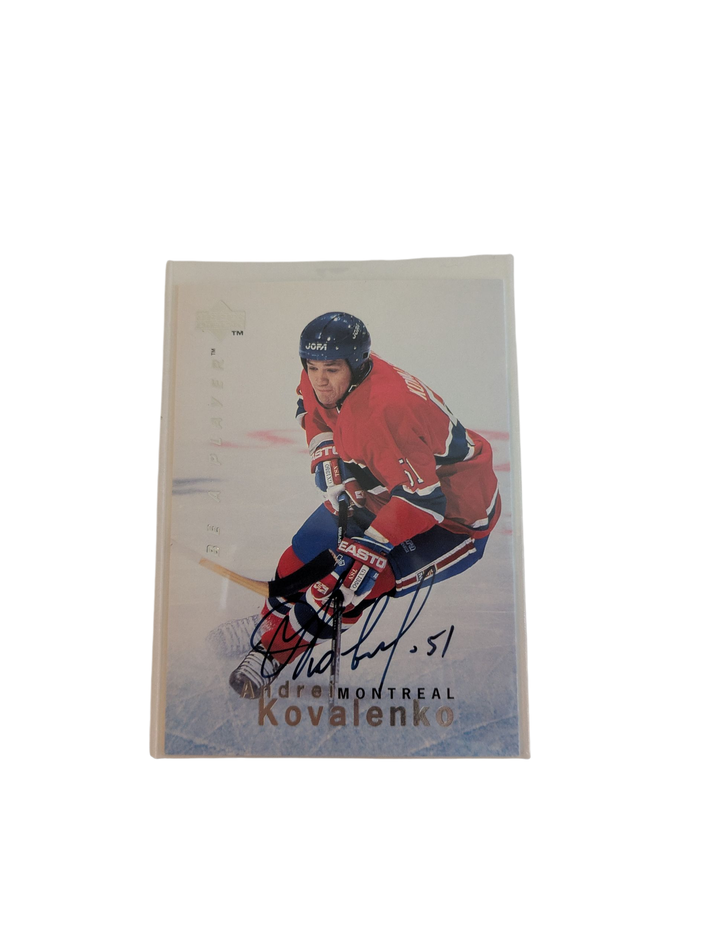 1996 Upper Deck Be a Player Montreal Canadiens Andrei Kovalenko Auto Card
