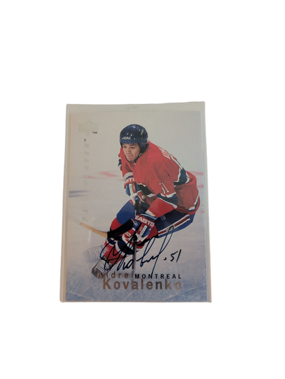 1996 Upper Deck Be a Player Montreal Canadiens Andrei Kovalenko Auto Card