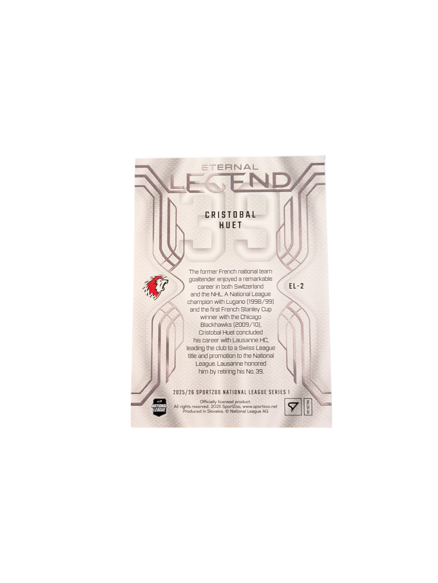 2026 SportZoo National League Eternal Legend Lausanne Cristobal Huet card