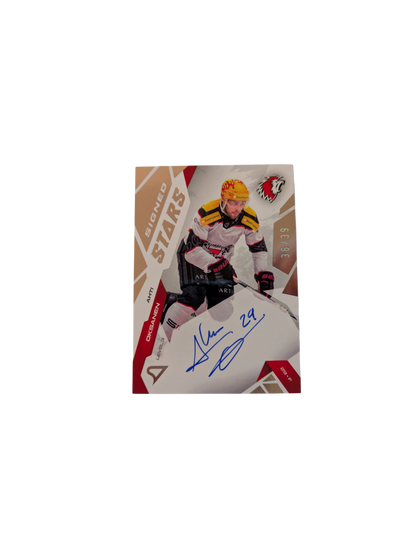 2026 SportZoo National League Signed Stars Lausanne Ahti Oksanen 36/39 Auto card