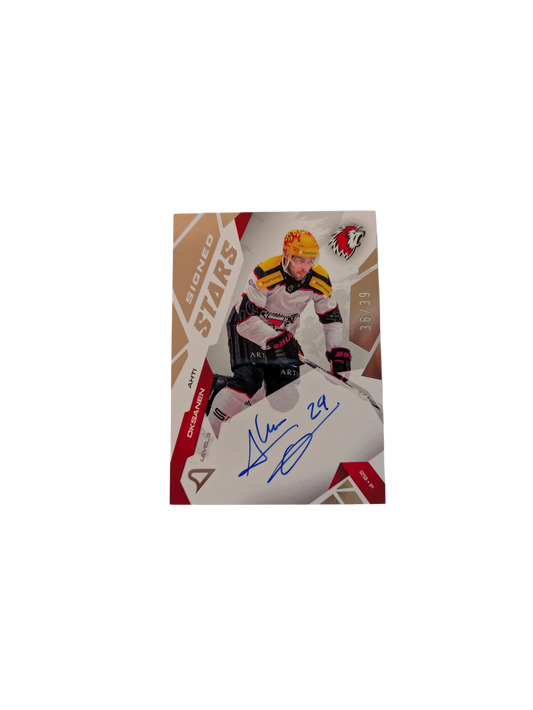 2026 SportZoo National League Signed Stars Lausanne Ahti Oksanen 36/39 Auto card