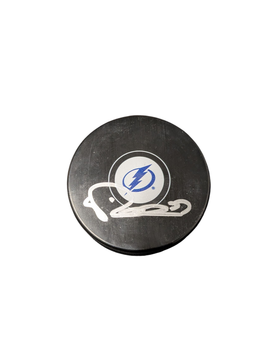 Triple Gold Club Tampa Bay Lightning Valterri Filppula signed NHL Puck
