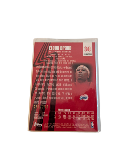2004 Topps Finest Los Angeles Clippers Elton Brand Patch Card