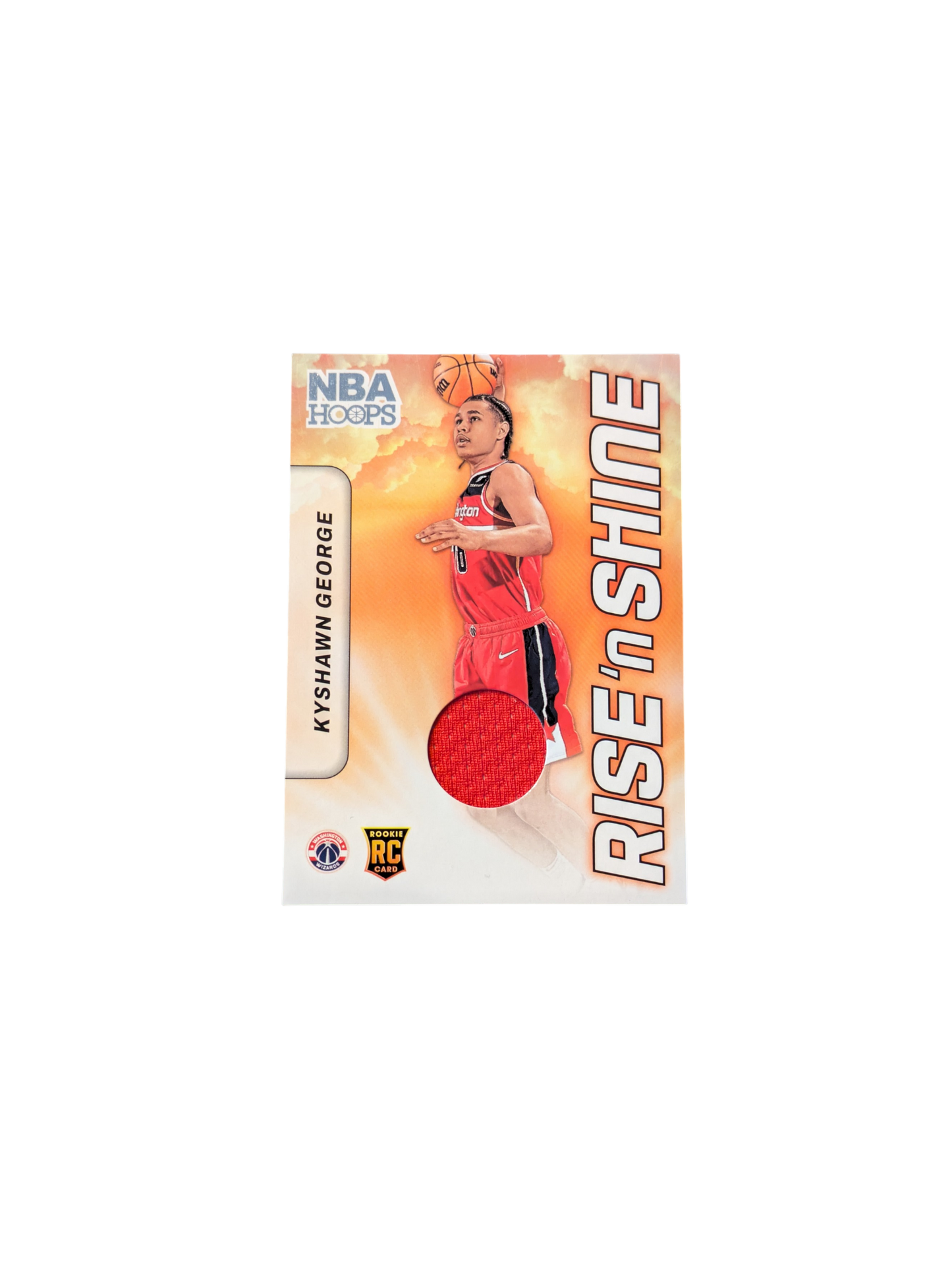 2025 Panini NBA Hoops Rise n Shine Washington Wizards Kyshawn George Rookie Patch Card