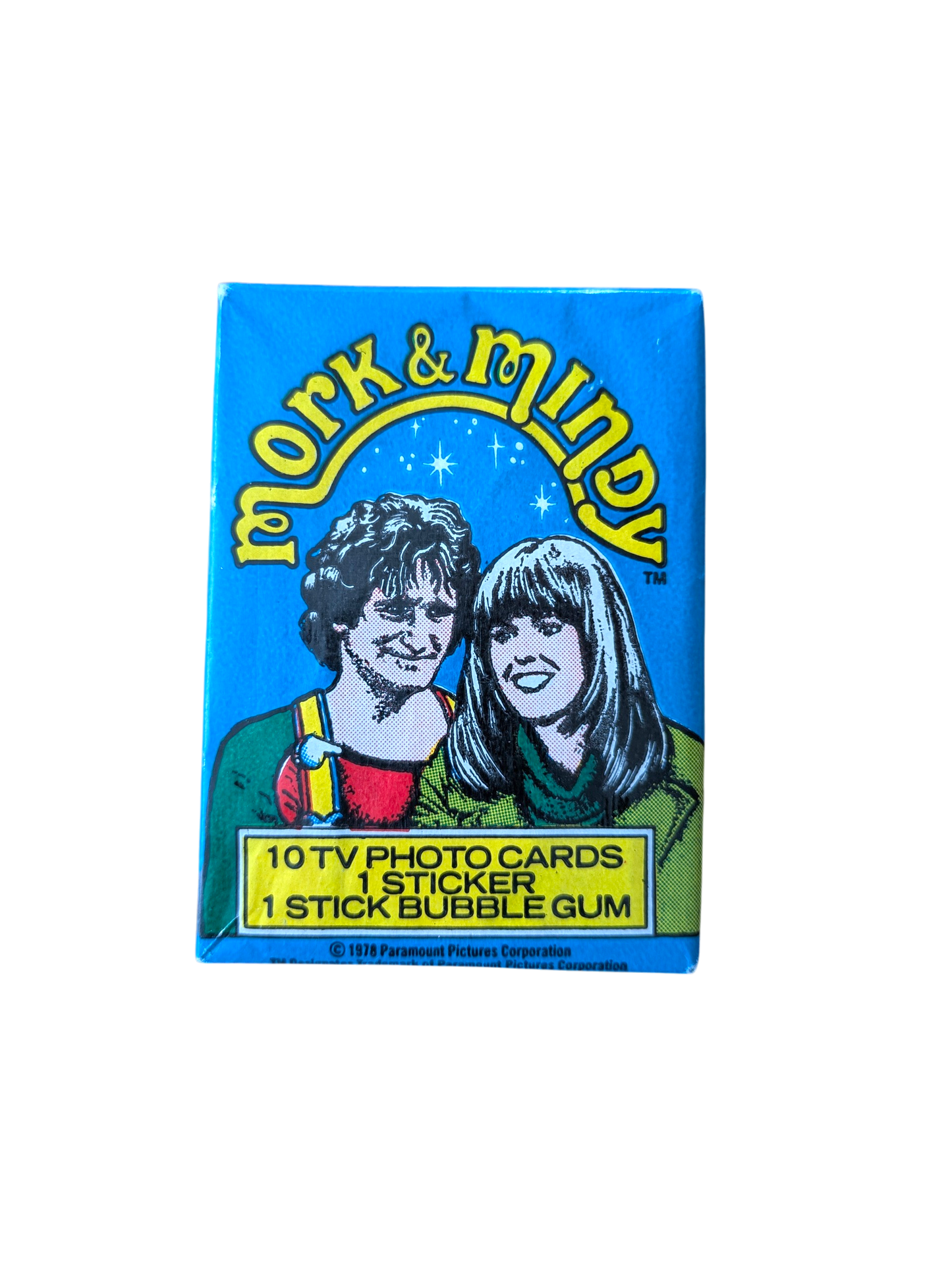 1979 Topps Mork & Mindy TV Photo Card + Sticker Pack