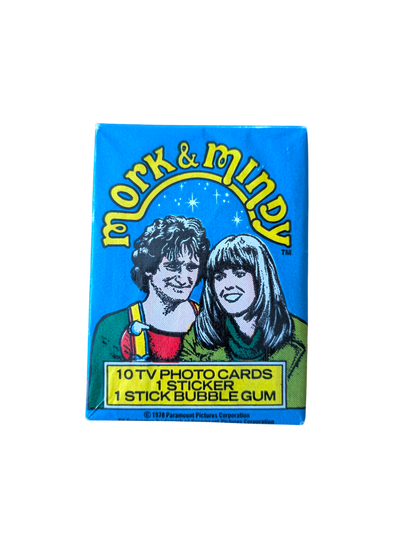1979 Topps Mork & Mindy TV Photo Card + Sticker Pack