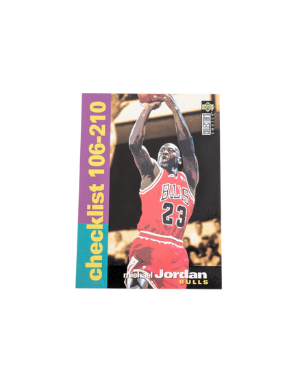 1995-96 Upper Deck Collector's Choice - Checklist Michael Jordan #210 card