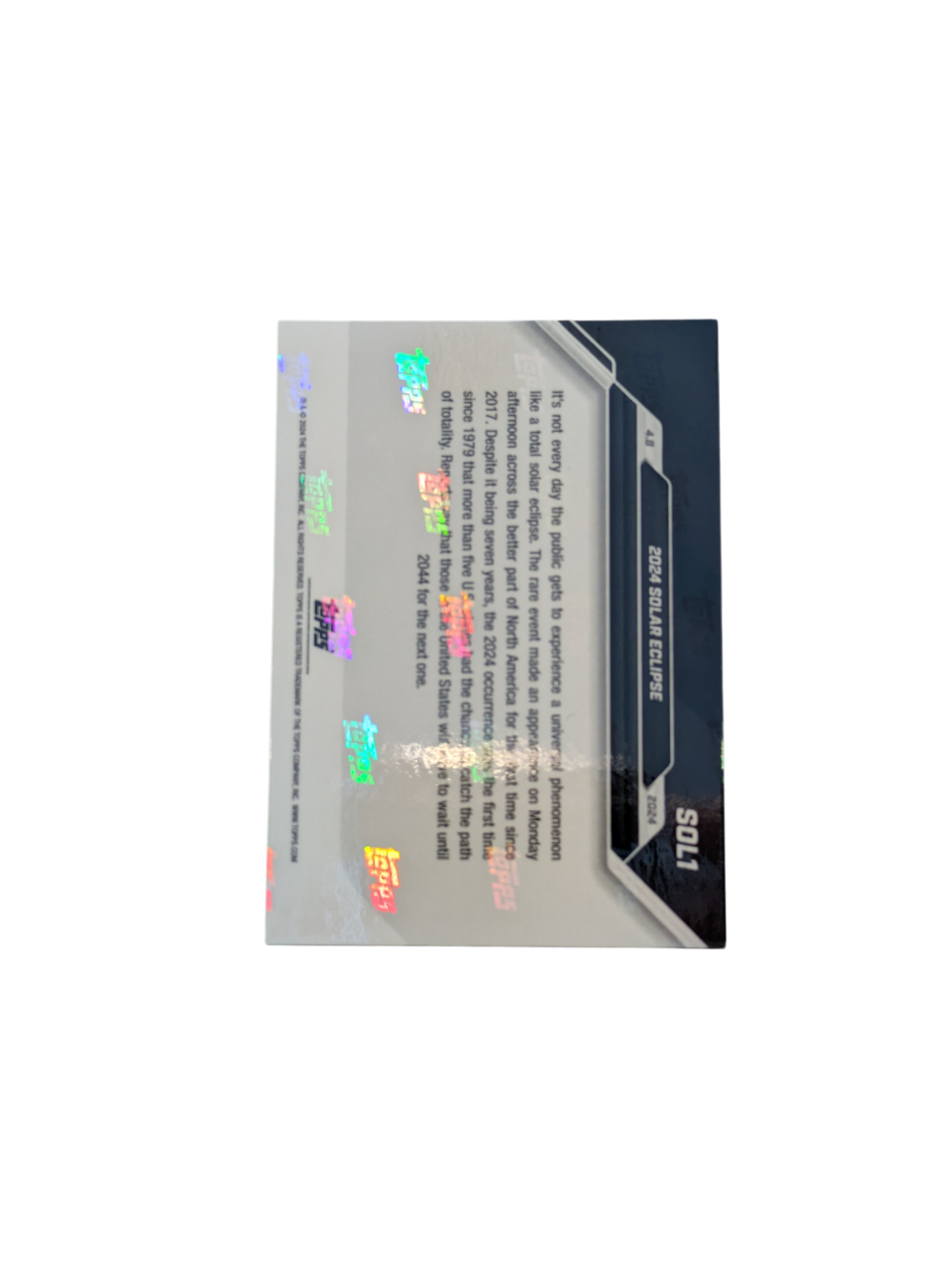 2024 Topps Now Solar Eclipse First in North America card