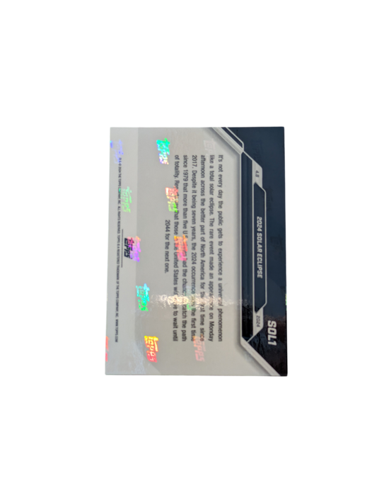 2024 Topps Now Solar Eclipse First in North America card