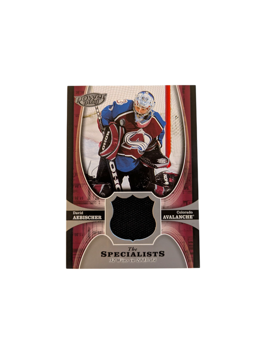 2005 Upper Deck Power Play Colorado Avalanche David Aebischer Patch card
