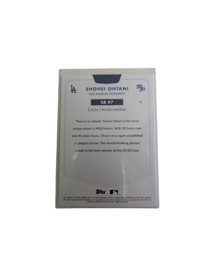 2024 Topps Los Angeles Dodgers Shohei Ohtani 50/50 SB #7 Card