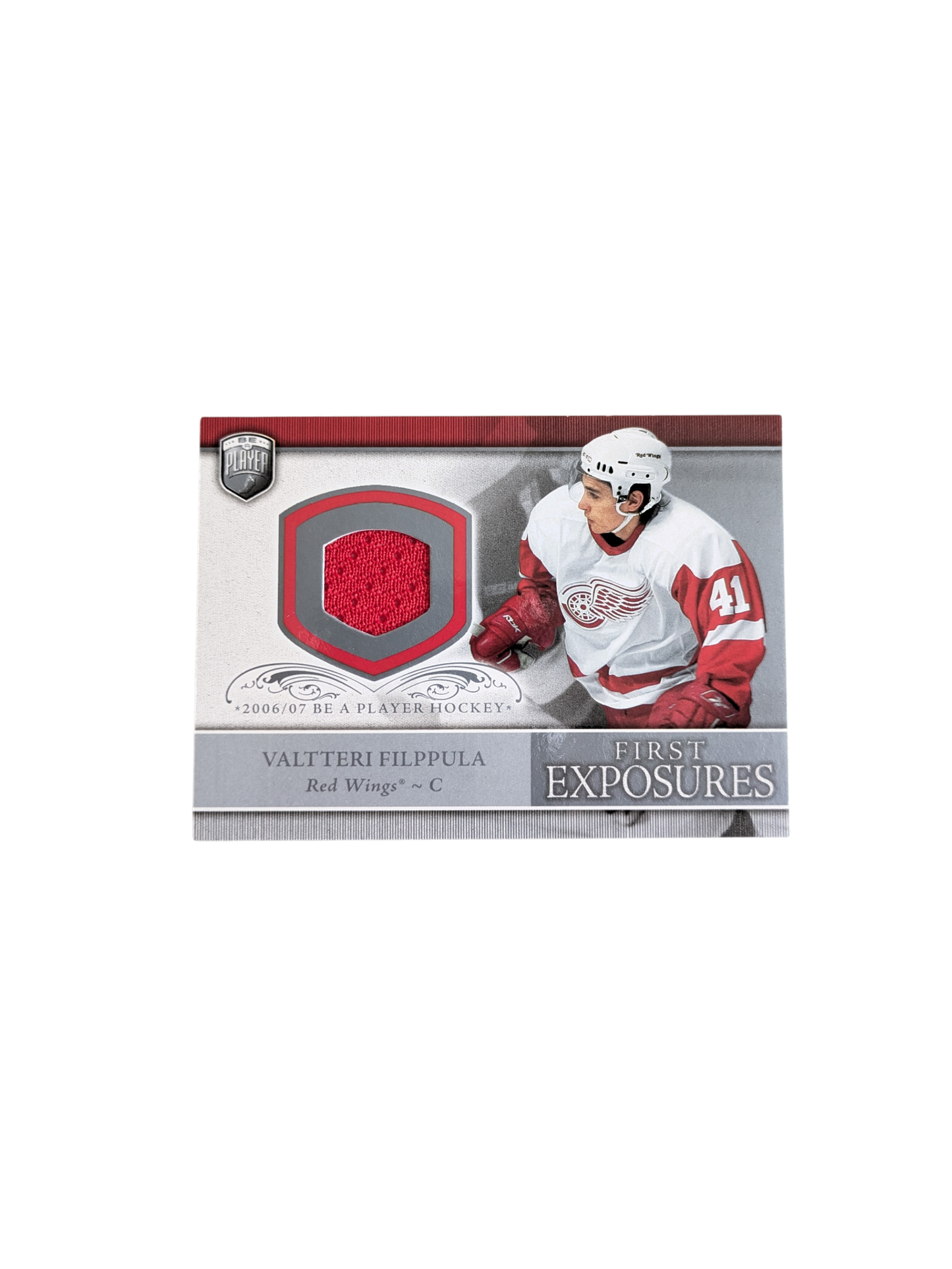 2006 Upper Deck Be a Player Detroit Red Wings Valtteri Filppula Patch card