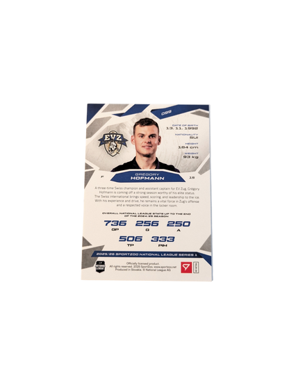 2026 SportZoo National League Zug Grégory Hofmann Gold 10/10 card