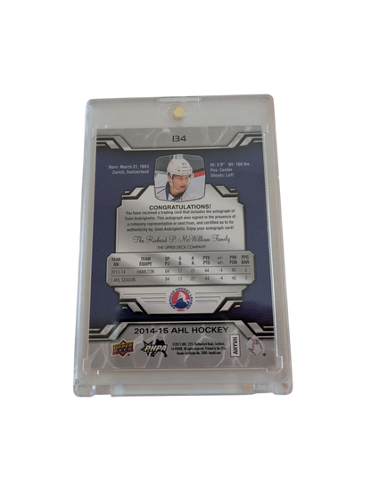 2015 Upper Deck AHL Hockey Hamilton Bulldogs Sven Andrighetto Auto Card