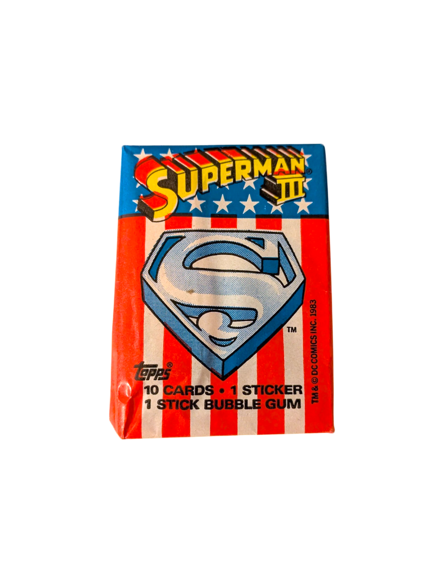 1983 Topps Superman 3 Trading Cards Pack