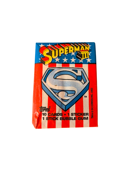 1983 Topps Superman 3 Trading Cards Pack