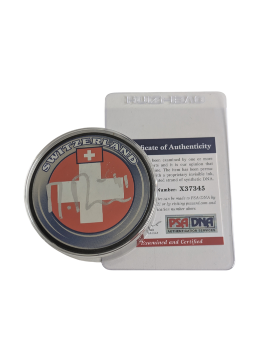 Switzerland Ice Hockey Mirco Mueller signed Puck