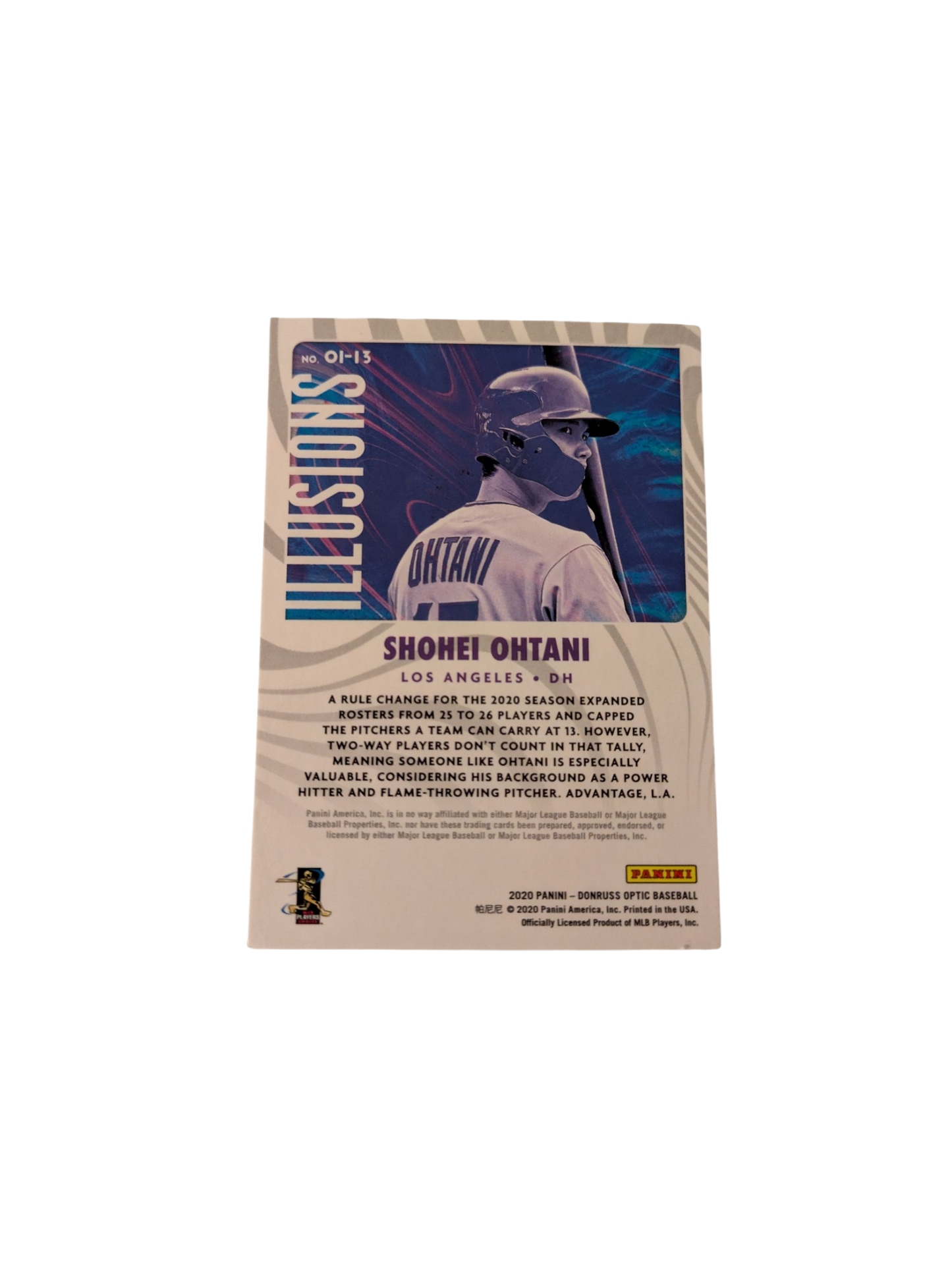 2020 Panini Optic 0 Donruss Los Angeles Angels Shohei Ohtani Illusions Card
