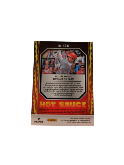 2022 Panini Mosaic Los Angeles Angels Shohei Ohtani Hot Sauce Card