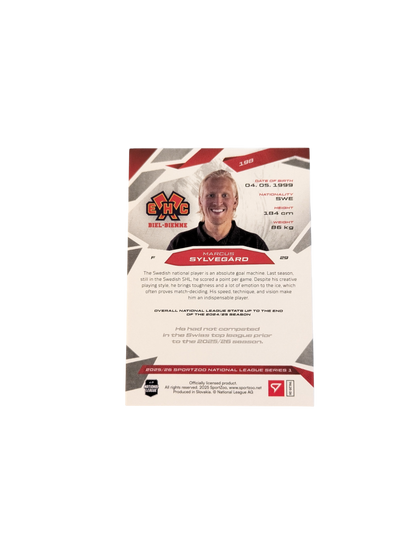 2026 SportZoo National League Biel Bienne Marcus Sylvegard 07/20 Red card