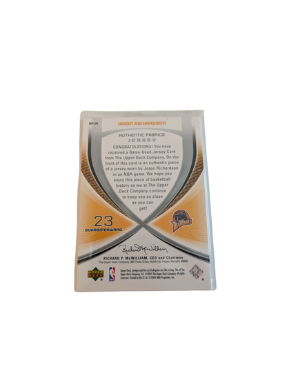 2005 Upper Deck SP Game Used Edition Golden State Warriors Jason Richardson Patch Card