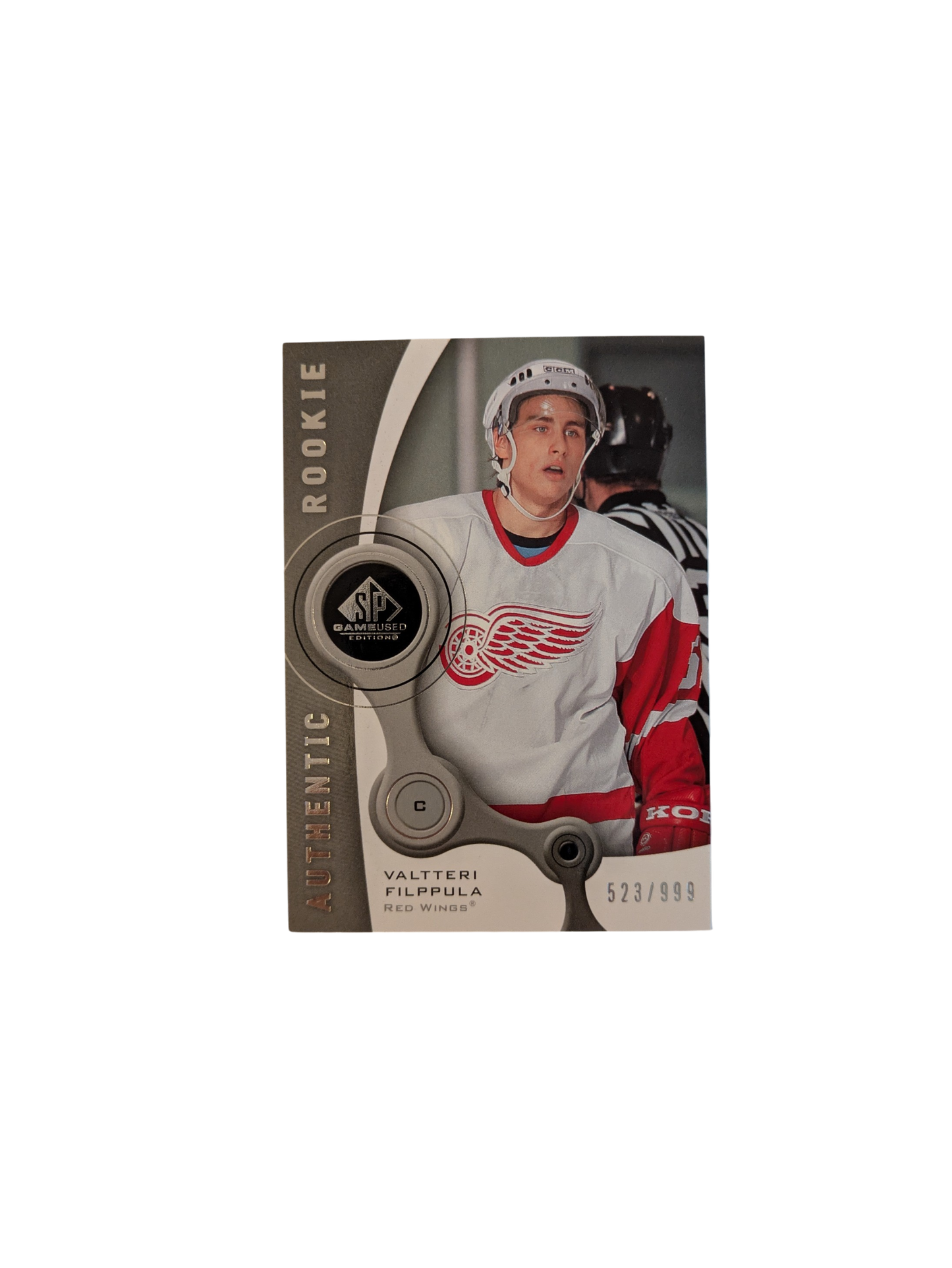 2006 Upper Deck Authentic Rookie Detroit Red Wings Valterri Filppula /999 Number Card