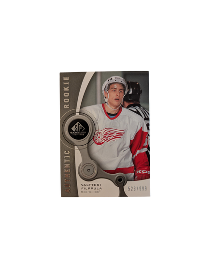 2006 Upper Deck Authentic Rookie Detroit Red Wings Valterri Filppula /999 Number Card