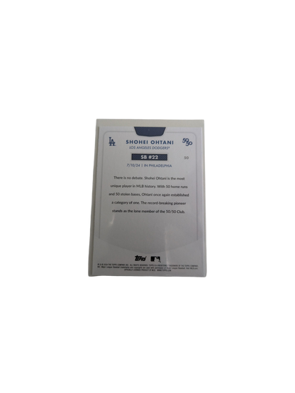 2024 Topps Los Angeles Dodgers Shohei Ohtani 50/50 SB #22 Card