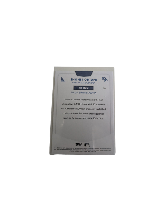 2024 Topps Los Angeles Dodgers Shohei Ohtani 50/50 SB #22 Card