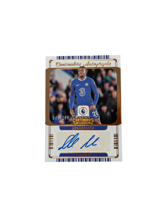 2022 Panini Contenders Autographs Chelsea FC Denis Zakaria 046/299 Auto card
