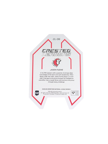 2026 SportZoo National League Crested Leaders Lausanne Jason Fuchs 45/65 card