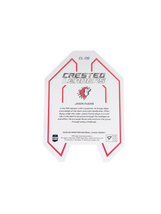 2026 SportZoo National League Crested Leaders Lausanne Jason Fuchs 45/65 card