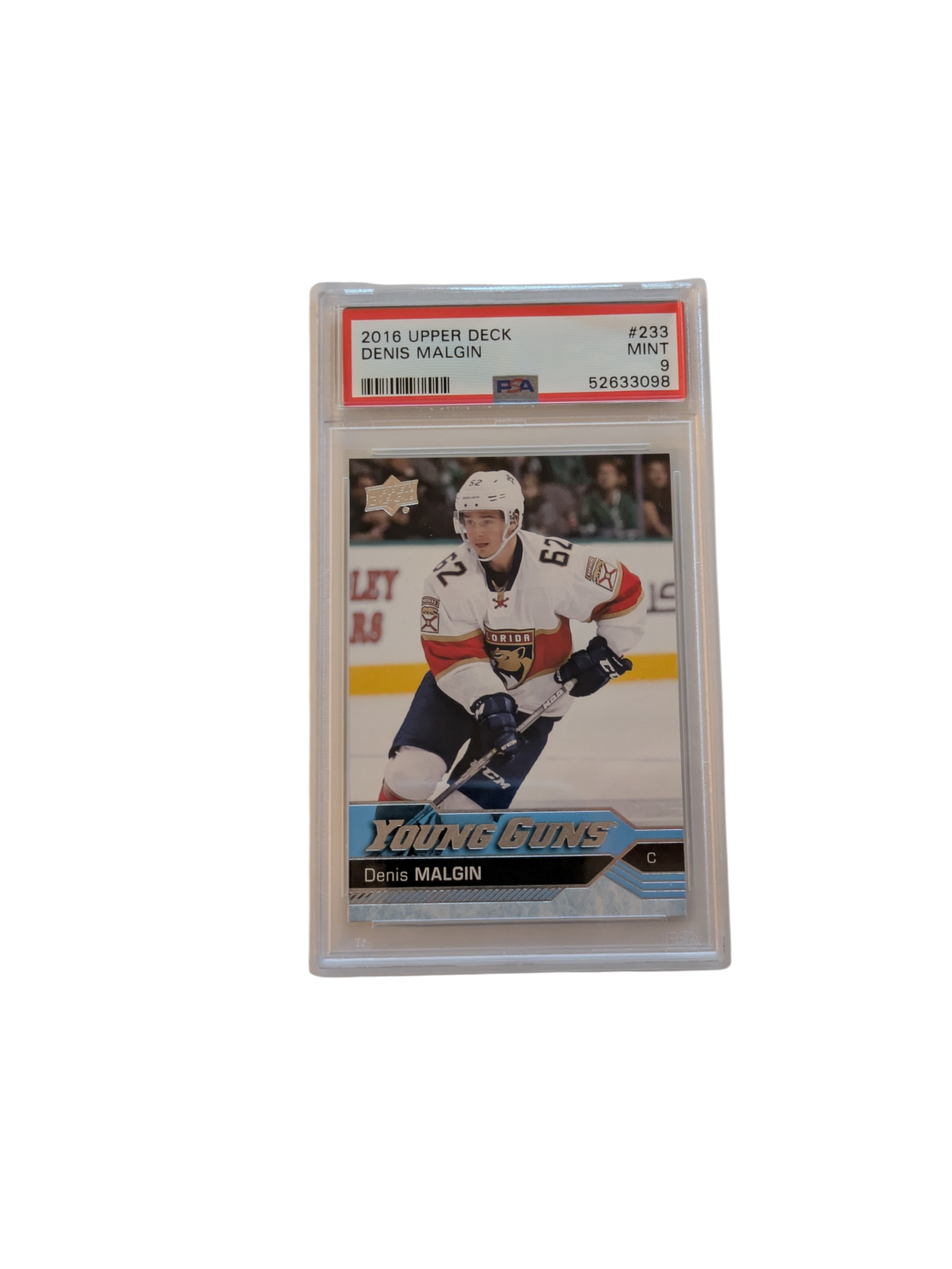 2016 Upper Deck Young Guns Flordia Panthers Denis Malgin PSA Card