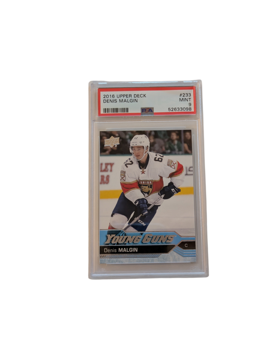 2016 Upper Deck Young Guns Flordia Panthers Denis Malgin PSA Card