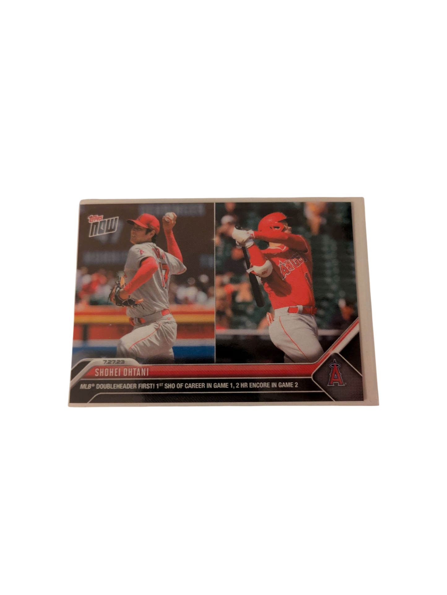 2023 Topps Now Los Angeles Angels Shohei Ohtani Doubleheader First Card