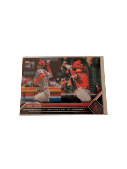 2023 Topps Now Los Angeles Angels Shohei Ohtani Doubleheader First Card