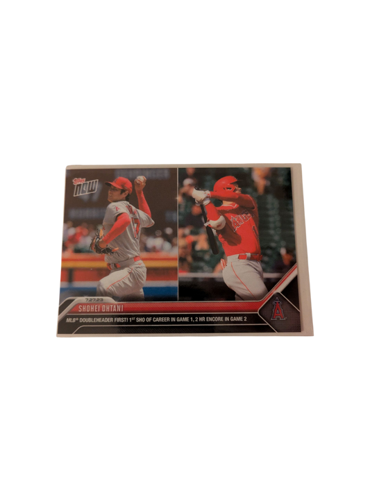 2023 Topps Now Los Angeles Angels Shohei Ohtani Doubleheader First Card