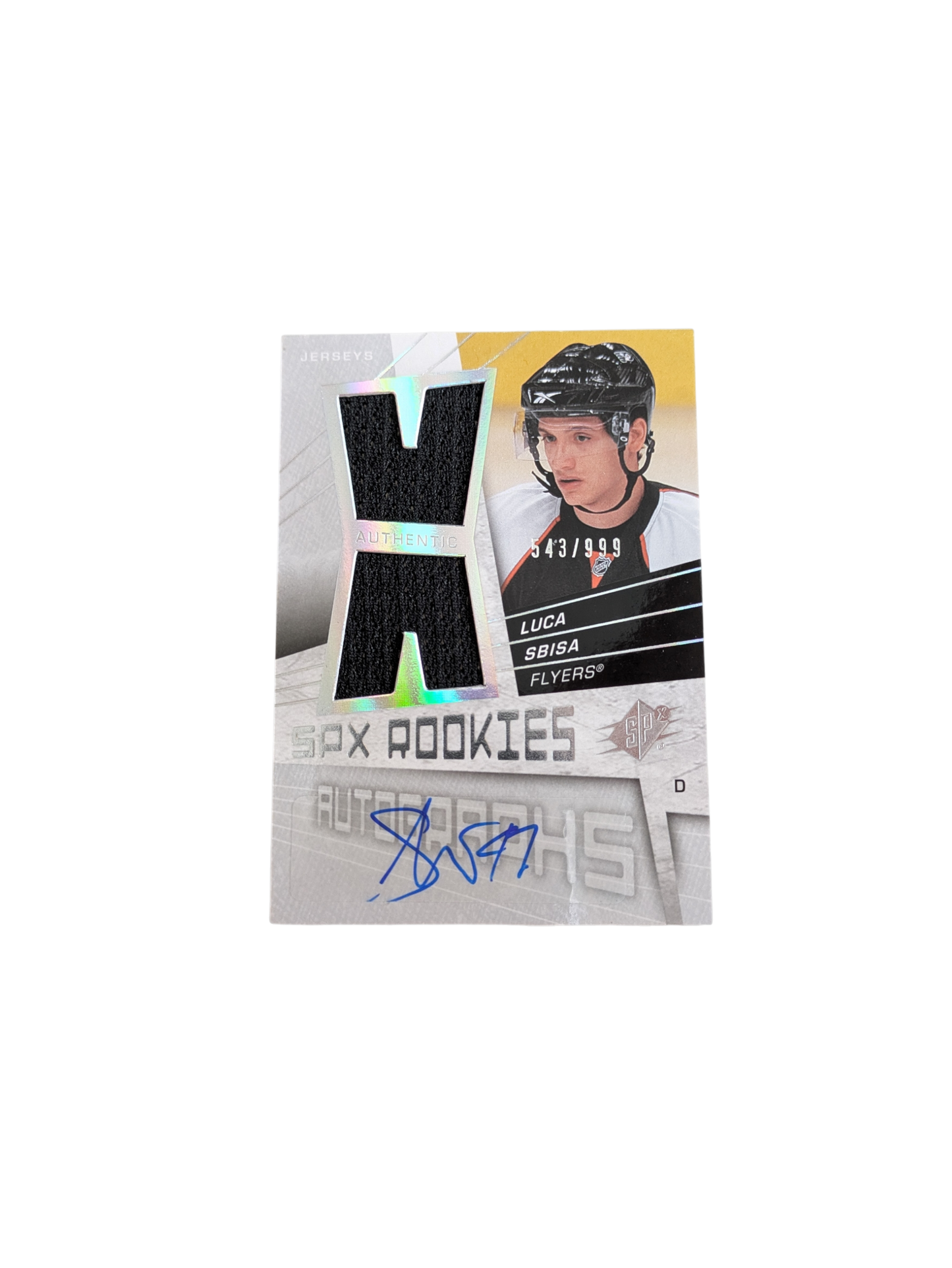 2008 Upper Deck SP Philadelphia Flyers Luca Sbisa Auto Patch card