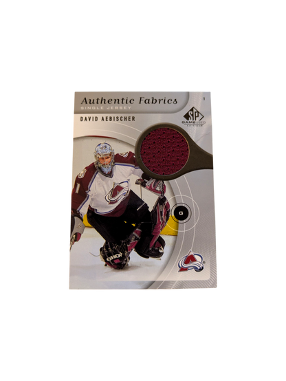 2006 Upper Deck Authentic Fabrics Colorado Avalanche David Aebischer Patch card