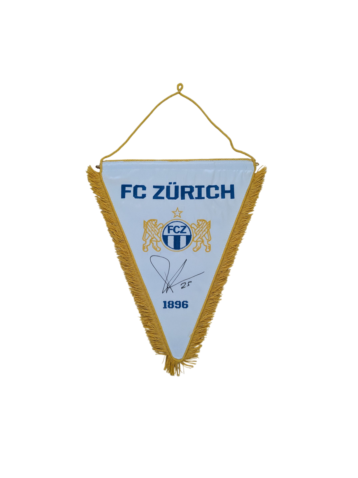 FC Zürich Football Fan Pennant signed by Yanick Brecher