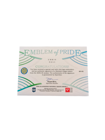 2026 SportZoo National League Series 1 Davos Chris Egli 30/35 Auto card